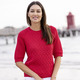 Basics - Pulli mit nachhaltig recycelter Baumwolle – Farbe ROT – Ansicht 2 Basics - Pulli mit nachhaltig recycelter Baumwolle, in Größe L(44/46) bis XXL(52/54), in Farbe ECRU – Farbe ROT – Ansicht 2