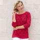 Basics - Pullover mit Rautendessin, in Größe 036 bis 052, in Farbe ROT – Farbe ROT – Ansicht 2