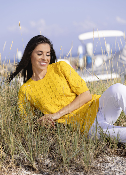 Basics - Pulli in Mustermix, in Größe 036 bis 052, in Farbe SONNENGELB Ansicht 2