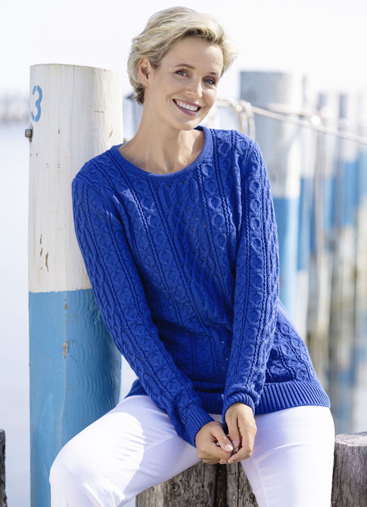 Basics - Pullover in Strukturmustermix Ansicht 3 Basics - Pullover in Strukturmustermix, in Größe 038 bis 054, in Farbe MINT Ansicht 3