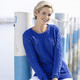 Basics - Pullover in Strukturmustermix, in Größe 038 bis 054, in Farbe ROYALBLAU – Farbe ROYALBLAU – Ansicht 1