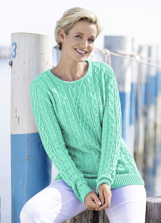 Pullover in Strukturmustermix