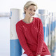 Basics - Pullover in Strukturmustermix, in Größe 038 bis 054, in Farbe ROYALBLAU – Farbe ROT – Ansicht 1