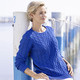 Basics - Pullover in Strukturmustermix, in Größe 038 bis 054, in Farbe ROYALBLAU – Farbe ROYALBLAU – Ansicht 2