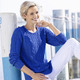 Basics - Pullover in Strukturmustermix, in Größe 038 bis 054, in Farbe ROYALBLAU – Farbe ROYALBLAU – Ansicht 3