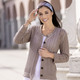 Basics - Strickjacke in Netzoptik, in Größe 038 bis 054, in Farbe TAUPE – Farbe TAUPE – Ansicht 3