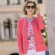 Basics - Strickjacke mit Biesendessin – Farbe KORALLE – Ansicht 1 Basics - Strickjacke mit Biesendessin, in Größe 038 bis 054, in Farbe KORALLE – Farbe KORALLE – Ansicht 1