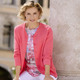 Basics - Strickjacke mit Biesendessin – Farbe KORALLE – Ansicht 2 Basics - Strickjacke mit Biesendessin, in Größe 038 bis 054, in Farbe KORALLE – Farbe KORALLE – Ansicht 2