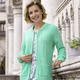 Basics - Strickjacke in Mustermix – Farbe MINT – Ansicht 1 Basics - Strickjacke in Mustermix, in Größe 038 bis 054, in Farbe MINT – Farbe MINT – Ansicht 1
