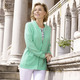 Basics - Strickjacke in Mustermix – Farbe MINT – Ansicht 2 Basics - Strickjacke in Mustermix, in Größe 038 bis 054, in Farbe MINT – Farbe MINT – Ansicht 2