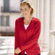 Strickjacken - Strickjacke mit Zöpfchendessin, in Größe 036 bis 052, in Farbe ROT – Farbe ROT – Ansicht 2