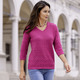 Basics - Pullover in Mustermix, in Größe 036 bis 052, in Farbe FUCHSIA – Farbe FUCHSIA – Ansicht 2