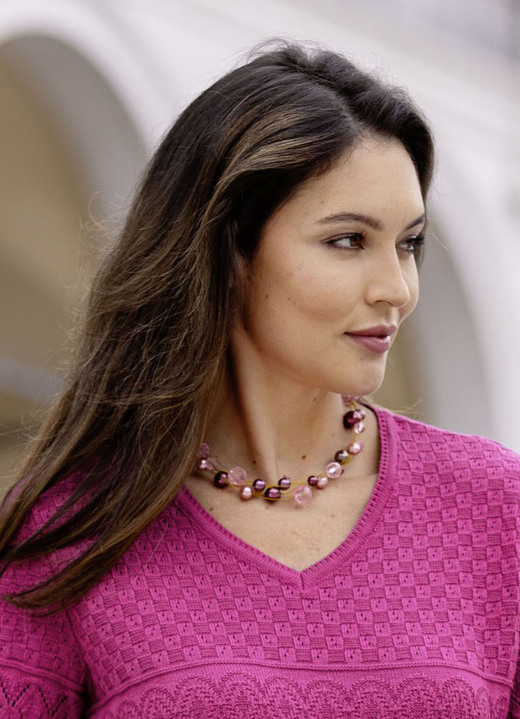 Halsketten - Mehrreihige Halskette, in Farbe LILA Ansicht 1