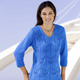 Basics - Pullover in Mustermix – Farbe AZURBLAU Basics - Pullover in Mustermix, in Größe 038 bis 054, in Farbe AZURBLAU