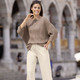 Basics - Pullover mit nachhaltig recycelter Baumwolle, in Größe 036 bis 052, in Farbe TAUPE MELIERT – Farbe TAUPE MELIERT – Ansicht 2