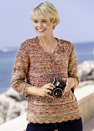 Pullover aus Melangegarn