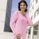 Basics - Pullover mit Zopfdessin – Farbe ROSA Basics - Pullover mit Zopfdessin, in Größe 036 bis 052, in Farbe ROSA