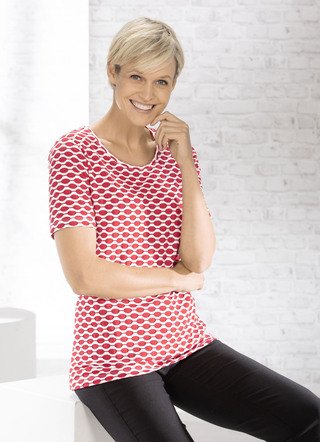 Shirt mit interessanter zweifarbiger Struktur in 2 Farben