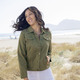 Blusen - Bestickte Jeansjacke – Farbe OLIV – Ansicht 3 Blusen - Bestickte Jeansjacke, in Größe 034 bis 050, in Farbe OLIV – Farbe OLIV – Ansicht 3