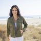 Blusen - Bestickte Jeansjacke – Farbe OLIV – Ansicht 1 Blusen - Bestickte Jeansjacke, in Größe 034 bis 050, in Farbe OLIV – Farbe OLIV – Ansicht 1