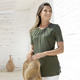 Tuniken - Unifarbene Shirt-Tunika – Farbe OLIV – Ansicht 1 Tuniken - Unifarbene Shirt-Tunika, in Größe 036 bis 054, in Farbe OLIV – Farbe OLIV – Ansicht 1