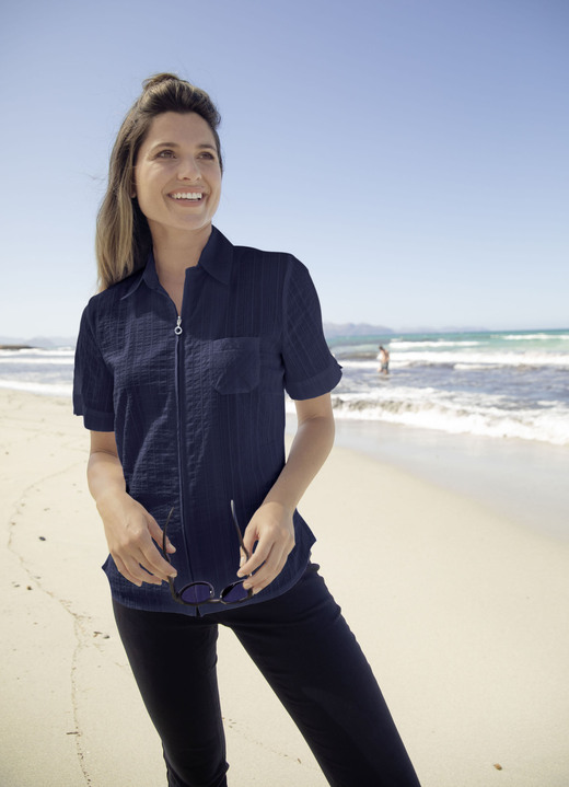 Basics - Kombistarke Blusenjacke Basics - Kombistarke Blusenjacke, in Größe 036 bis 052, in Farbe MARINE