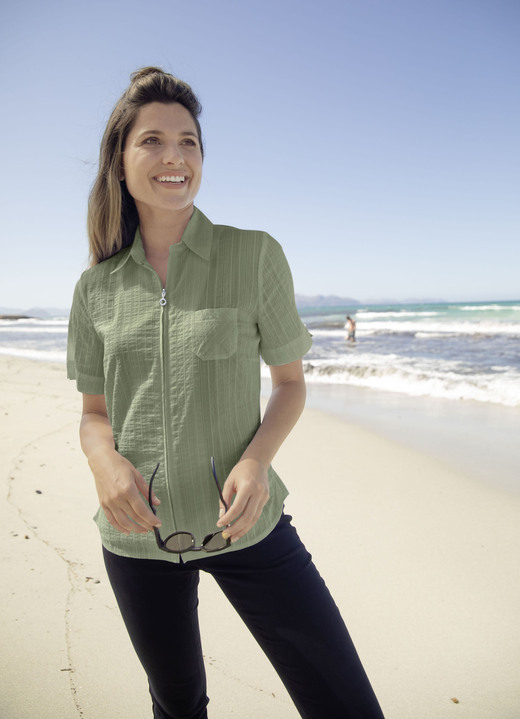 Basics - Kombistarke Blusenjacke, in Größe 036 bis 052, in Farbe WEISS Ansicht 4