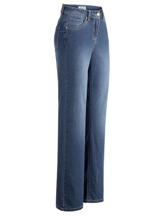 Hosen mit Knopf- und Reißverschluss - Modische Jeans in 5-Pocket-Form, in Größe 017 bis 050, in Farbe HELLBLAU Ansicht 5