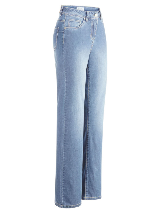 Hosen mit Knopf- und Reißverschluss - Modische Jeans in 5-Pocket-Form, in Größe 017 bis 050, in Farbe HELLBLAU Ansicht 1