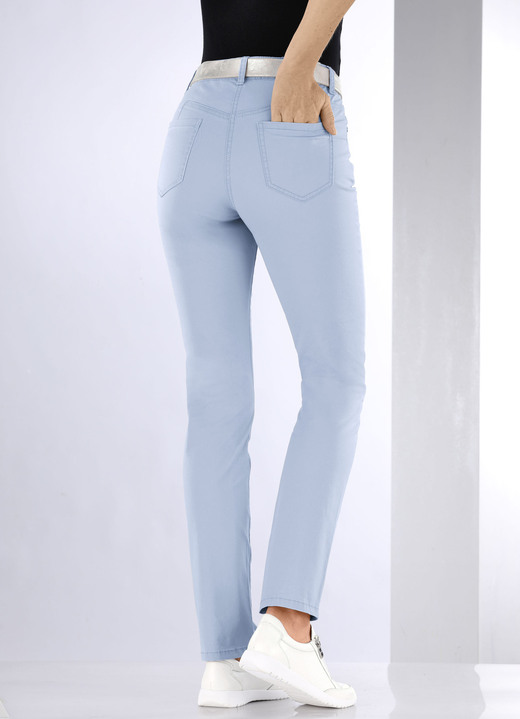 Hosen mit Knopf- und Reißverschluss - Jeans mit Push-up-Effekt, in Größe 018 bis 052, in Farbe MARINE Ansicht 12