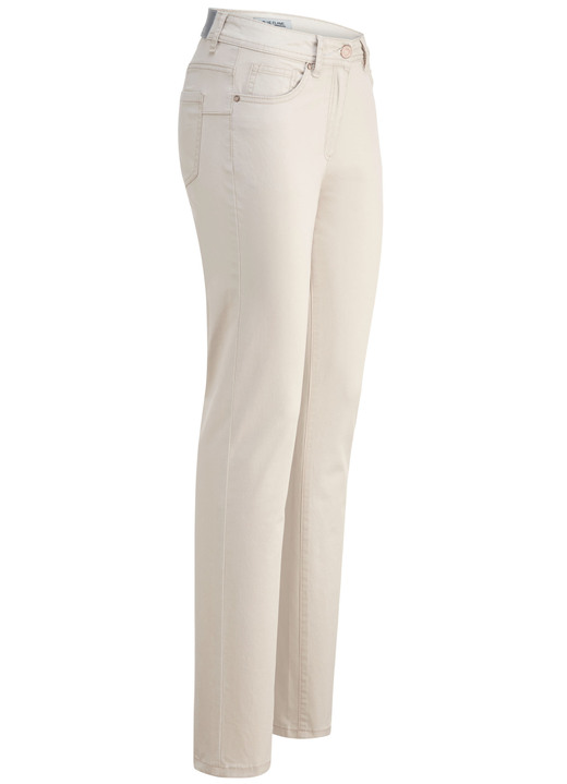 Hosen mit Knopf- und Reißverschluss - Jeans mit Push-up-Effekt, in Größe 018 bis 052, in Farbe BEIGE Ansicht 1