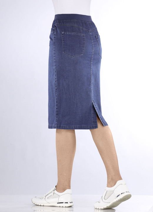 Uni - Rock in gerader Schnittführung Ansicht 7 Uni - Rock in gerader Schnittführung, in Größe 036 bis 052, in Farbe HELLBLAU Ansicht 7