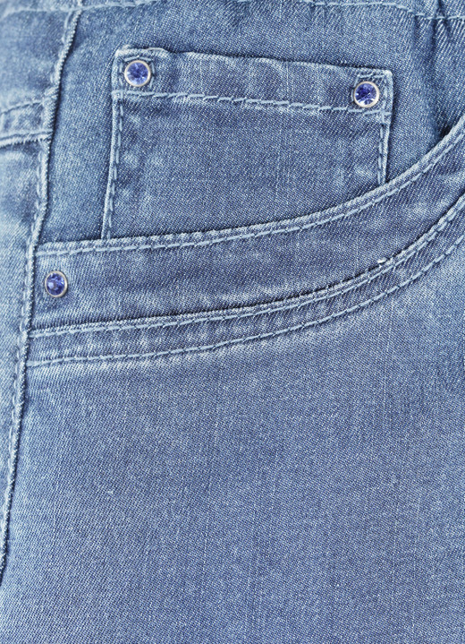 Uni - Rock in gerader Schnittführung Ansicht 3 Uni - Rock in gerader Schnittführung, in Größe 036 bis 052, in Farbe HELLBLAU Ansicht 3