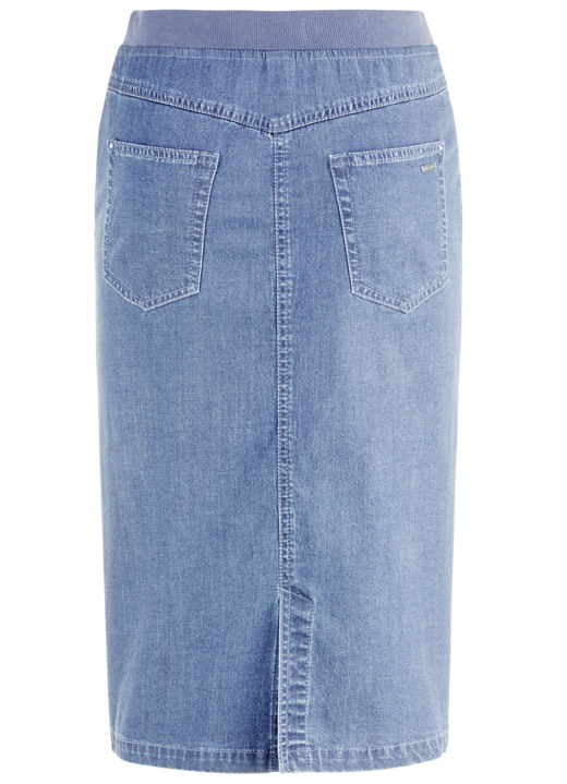 Uni - Rock in gerader Schnittführung Ansicht 10 Uni - Rock in gerader Schnittführung, in Größe 036 bis 052, in Farbe JEANSBLAU Ansicht 10