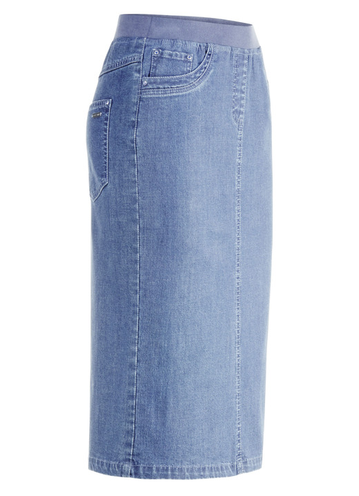 Uni - Rock in gerader Schnittführung Ansicht 9 Uni - Rock in gerader Schnittführung, in Größe 036 bis 052, in Farbe JEANSBLAU Ansicht 9