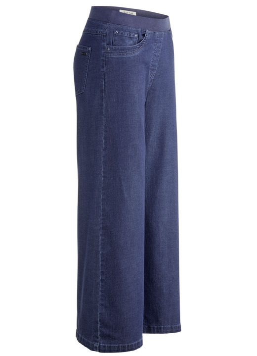 culotten - Culotte in 5-Pocket-Form , in Größe 018 bis 052, in Farbe HELLBLAU Ansicht 5
