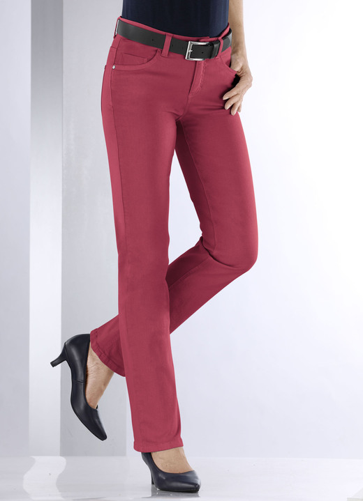 Jeans - Magic-Jeans in 5-Pocket-Form Ansicht 41 Jeans - Magic-Jeans in 5-Pocket-Form, in Größe 017 bis 050, in Farbe WEISS Ansicht 41