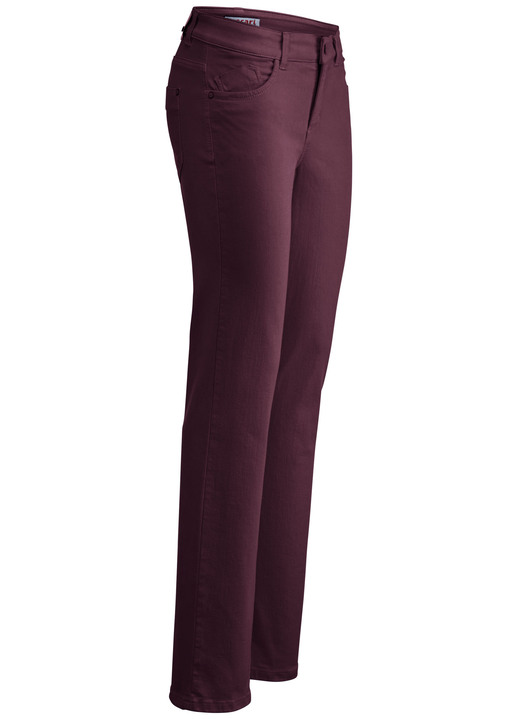 Jeans - Magic-Jeans in 5-Pocket-Form, in Größe 017 bis 050, in Farbe BORDEAUX Ansicht 1