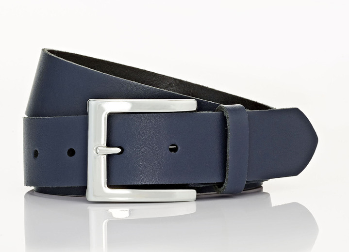 Gürtel - Trendiger Damen-Gürtel aus Leder, 3,5 cm breit, in Größe 100 bis 120, in Farbe WEISS Ansicht 9