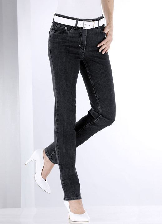Hosen mit Knopf- und Reißverschluss - Komfortjeans ROMI Ansicht 4 Hosen mit Knopf- und Reißverschluss - Komfortjeans ROMI, in Größe 018 bis 052, in Farbe SCHWARZ Ansicht 4