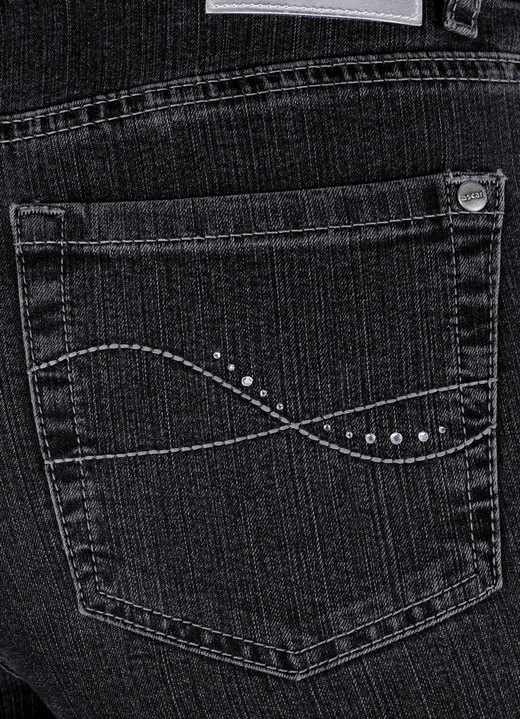 Hosen mit Knopf- und Reißverschluss - Komfortjeans ROMI, in Größe 018 bis 052, in Farbe JEANSBLAU Ansicht 7