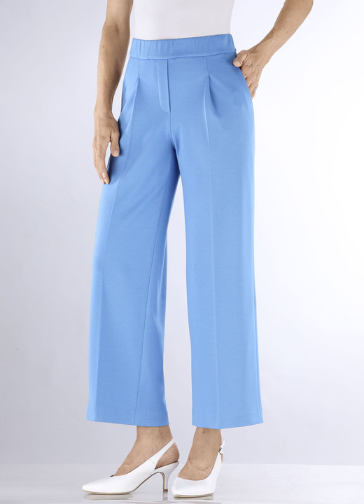 Hosen mit Knopf- und Reißverschluss - Knöchellange Hose mit weitem Bein , in Größe 018 bis 052, in Farbe ROT Ansicht 5