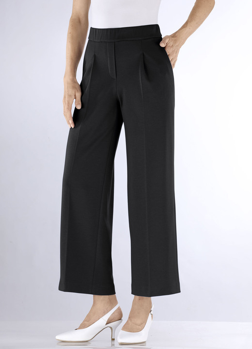 Hosen mit Knopf- und Reißverschluss - Knöchellange Hose mit weitem Bein , in Größe 018 bis 052, in Farbe ROT Ansicht 14