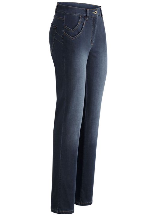 Hosen mit Knopf- und Reißverschluss - Jeans mit raffinierter Taschenlösung, in Größe 017 bis 050, in Farbe DUNKELBLAU Ansicht 1