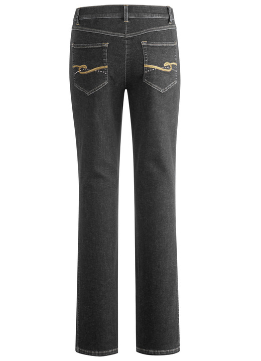 Jeans - Jeans in 4-Pocket-Form Ansicht 2 Jeans - Jeans in 4-Pocket-Form, in Größe 018 bis 052, in Farbe SCHWARZ Ansicht 2