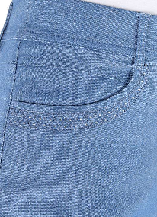 Cosma - Hose in Denim-Optik, in Größe 017 bis 052, in Farbe JEANSBLAU Ansicht 3