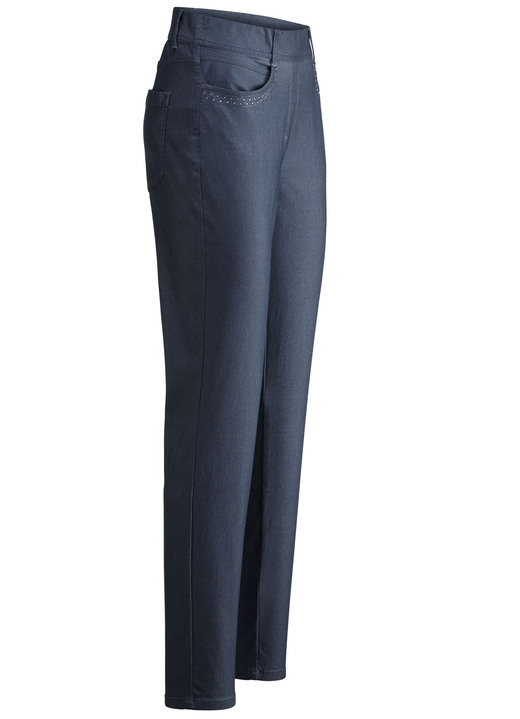 Cosma - Hose in Denim-Optik Ansicht 12 Cosma - Hose in Denim-Optik, in Größe 017 bis 052, in Farbe SCHWARZ Ansicht 12