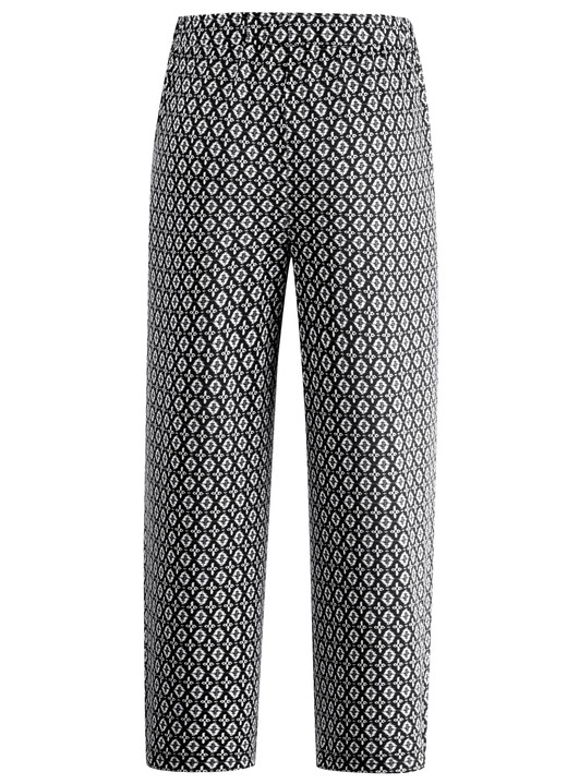 culotten - Culotte in bequemer Schlupfform, in Größe 036 bis 054, in Farbe SCHWARZ-WEISS Ansicht 2