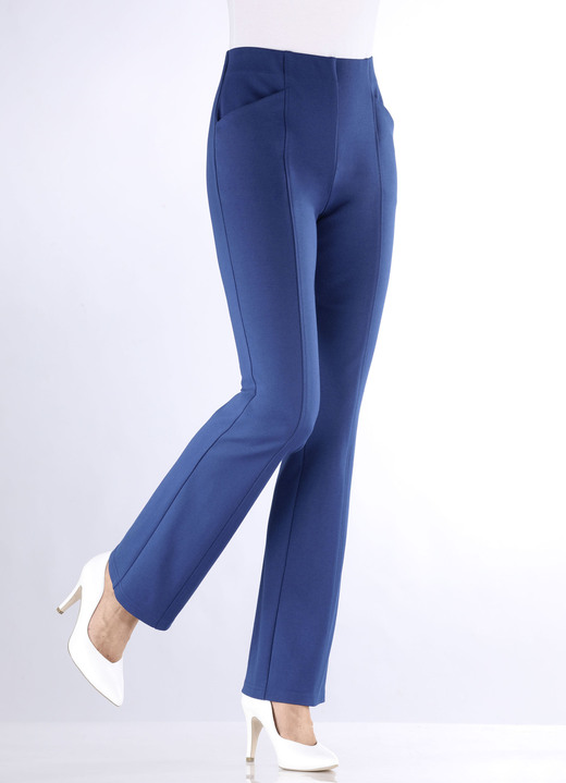 Hosen in Schlupfform - Jerseyhose mit ausgestellter Fußweite, in Größe 018 bis 054, in Farbe ROYALBLAU Ansicht 3
