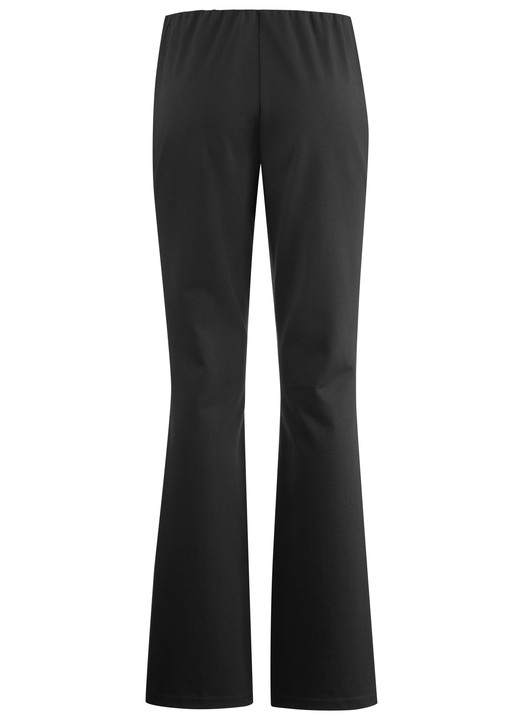 Hosen in Schlupfform - Jerseyhose mit ausgestellter Fußweite, in Größe 018 bis 054, in Farbe SCHWARZ Ansicht 2